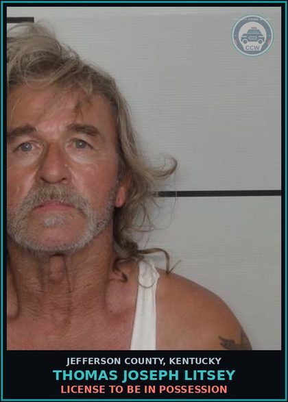 CCW arrest card for Thomas Joseph Litsey in Jefferson County: TAMPERING WITH PHYSICAL EVIDENCE