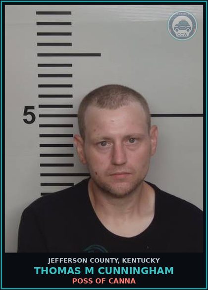 CCW arrest card for Thomas M Cunningham in Jefferson County: CRIMINAL TRESPASSING-2ND DEGREE