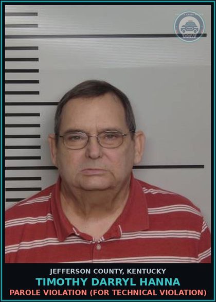 CCW arrest card for Timothy Darryl Hanna in Jefferson County: PAROLE VIOLATION (FOR TECHNICAL VIOLATION)