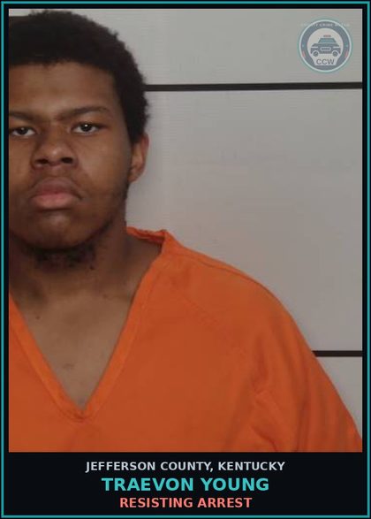CCW arrest card for Traevon Young in Jefferson County: MENACING