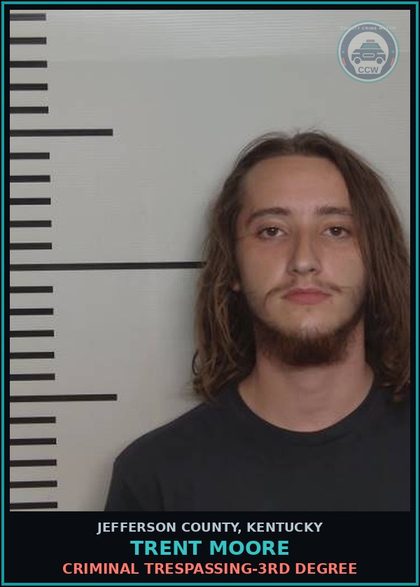 CCW arrest card for Trent Moore in Jefferson County: FUGITIVE (WARRANT NOT REQUIRED)