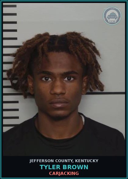 CCW arrest card for Tyler Brown in Jefferson County: CARJACKING