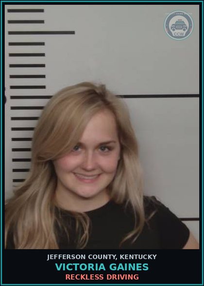 CCW arrest card for Victoria Gaines in Jefferson County: RECKLESS DRIVING