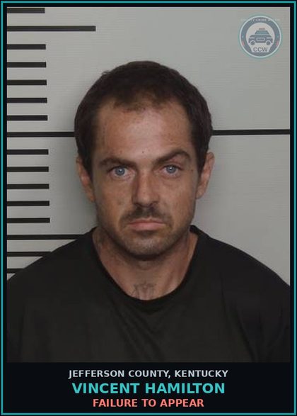 CCW arrest card for Vincent Hamilton in Jefferson County: FAILURE TO APPEAR