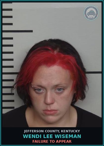 CCW arrest card for Wendi Lee Wiseman in Jefferson County: FAILURE TO APPEAR