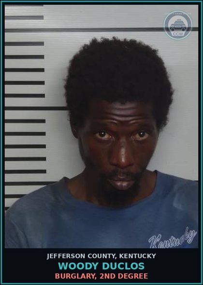 CCW arrest card for Woody Duclos in Jefferson County: BURGLARY, 2ND DEGREE