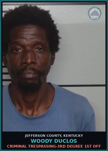 CCW arrest card for Woody Duclos in Jefferson County: CRIMINAL TRESPASSING-3RD DEGREE 1ST OFF