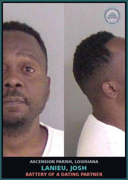 CCW arrest card for Lanieu, Josh in Ascension Parish: Simple Criminal Damage to Property < $1000 (Misdemeanor) (2 counts)