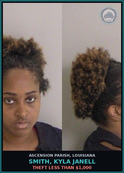 CCW arrest card for Smith, Kyla Janell in Ascension Parish: Failure to Appear-Bench Warrant