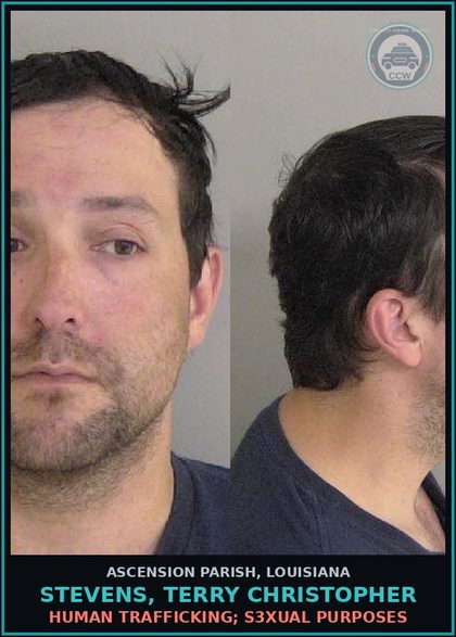CCW arrest card for Stevens, Terry Christopher in Ascension Parish: Aggravated crime against nature (Incest)