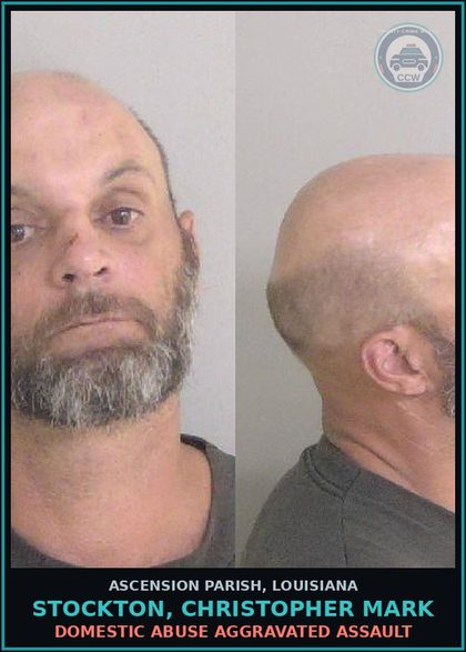 CCW arrest card for Stockton, Christopher Mark in Ascension Parish: State Probation Violation