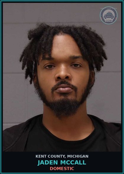 CCW arrest card for Jaden Mccall in Kent County: DOMESTIC