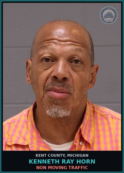CCW arrest card for Kenneth Ray Horn in Kent County: NON MOVING TRAFFIC