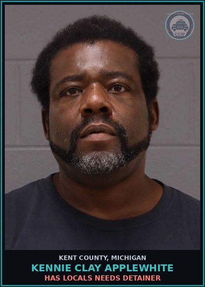 CCW arrest card for Kennie Clay Applewhite in Kent County: HAS LOCALS NEEDS DETAINER