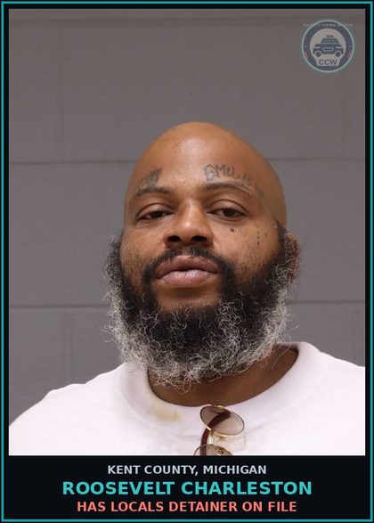 CCW arrest card for Roosevelt Charleston in Kent County: HAS LOCALS DETAINER ON FILE