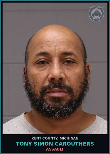 CCW arrest card for Tony Simon Carouthers in Kent County: ASSAULT