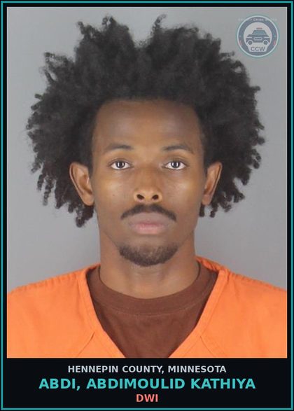 CCW arrest card for ABDI, ABDIMOULID KATHIYA in Hennepin County: DWI