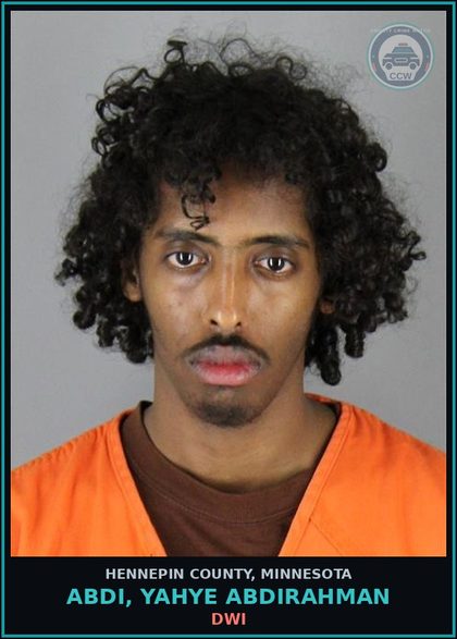 CCW arrest card for ABDI, YAHYE ABDIRAHMAN in Hennepin County: DWI