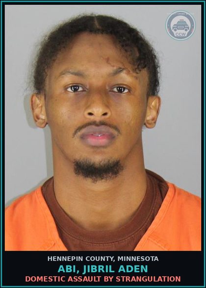 CCW arrest card for ABI, JIBRIL ADEN in Hennepin County: DOMESTIC ASSAULT BY STRANGULATION