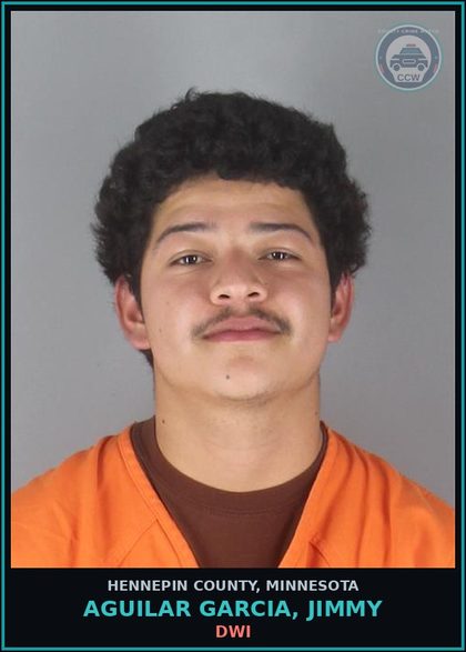 CCW arrest card for AGUILAR GARCIA, JIMMY in Hennepin County: DWI