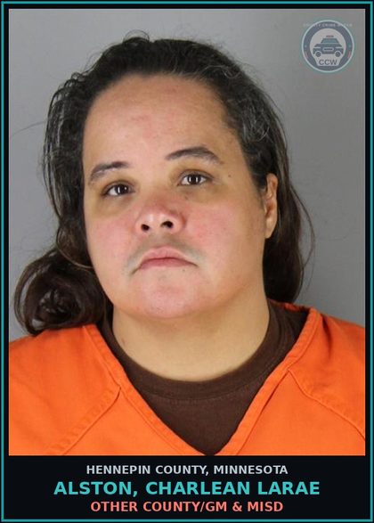 CCW arrest card for ALSTON, CHARLEAN LARAE in Hennepin County: OTHER COUNTY/GM & MISD