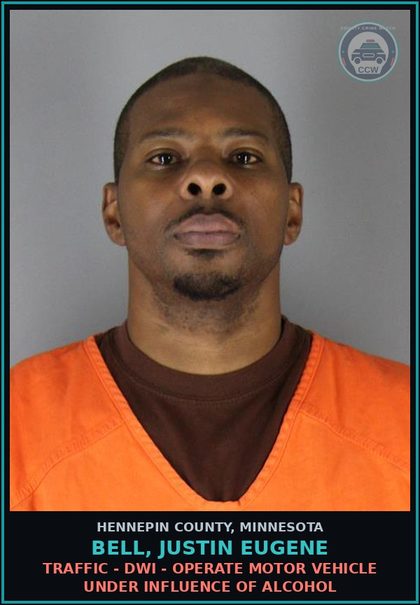 CCW arrest card for BELL, JUSTIN EUGENE in Hennepin County: DRUGS - 2ND DEGREE - POSSESS 6 GRAMS OR MORE; 50 DOSAGE UNITS OR MORE; Fent OR HEROIN