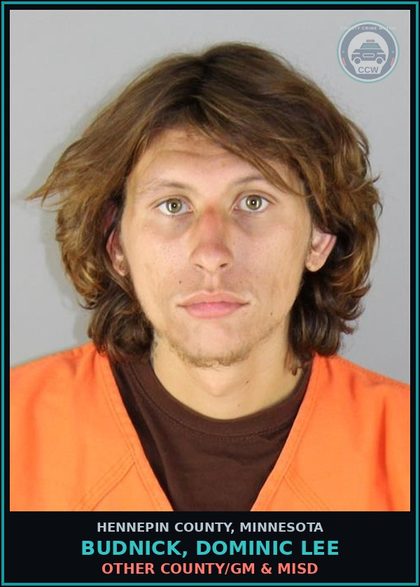 CCW arrest card for BUDNICK, DOMINIC LEE in Hennepin County: OTHER COUNTY/GM & MISD