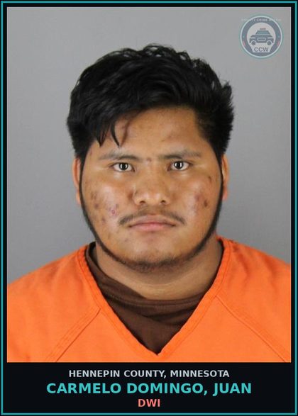 CCW arrest card for CARMELO DOMINGO, JUAN in Hennepin County: DWI