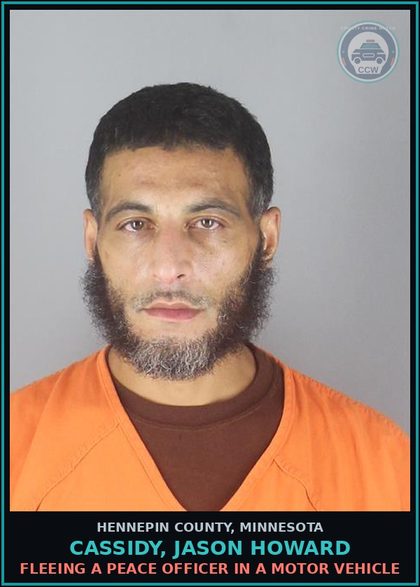 CCW arrest card for CASSIDY, JASON HOWARD in Hennepin County: FLEEING A PEACE OFFICER IN A MOTOR VEHICLE