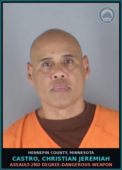 CCW arrest card for CASTRO, CHRISTIAN JEREMIAH in Hennepin County: ASSAULT-2ND DEGREE-DANGEROUS WEAPON