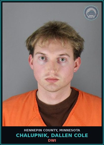 CCW arrest card for CHALUPNIK, DALLEN COLE in Hennepin County: DWI