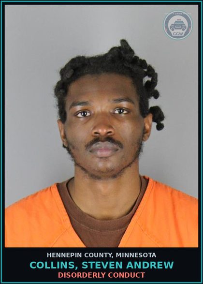 CCW arrest card for COLLINS, STEVEN ANDREW in Hennepin County: DAMAGE TO PROPERTY-4TH DEG-INTENTIONAL DAMAGE-OTHER CIRCUMSTANCES