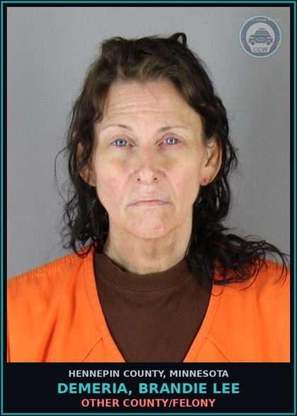 CCW arrest card for DEMERIA, BRANDIE LEE in Hennepin County: OTHER COUNTY/FELONY