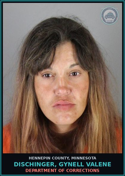 CCW arrest card for DISCHINGER, GYNELL VALENE in Hennepin County: DEPARTMENT OF CORRECTIONS