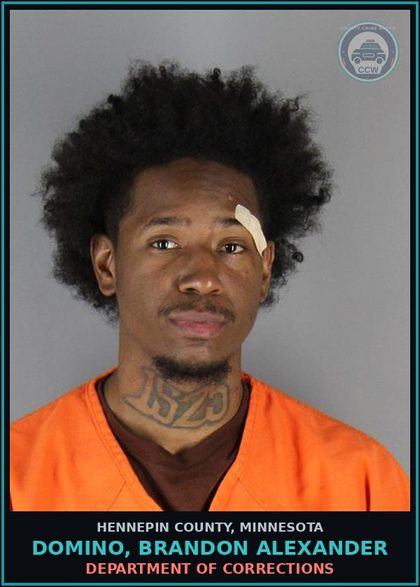 CCW arrest card for DOMINO, BRANDON ALEXANDER in Hennepin County: DEPARTMENT OF CORRECTIONS