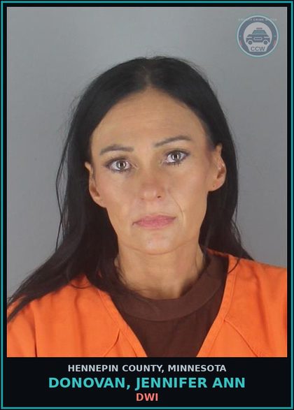 CCW arrest card for DONOVAN, JENNIFER ANN in Hennepin County: DWI