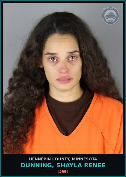 CCW arrest card for DUNNING, SHAYLA RENEE in Hennepin County: DWI
