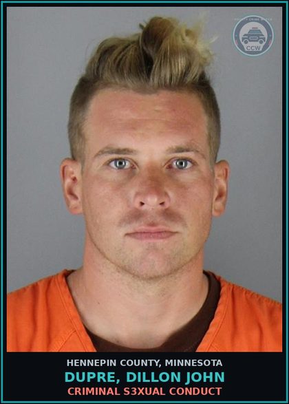 CCW arrest card for DUPRE, DILLON JOHN in Hennepin County: CRIMINAL s3xual CONDUCT