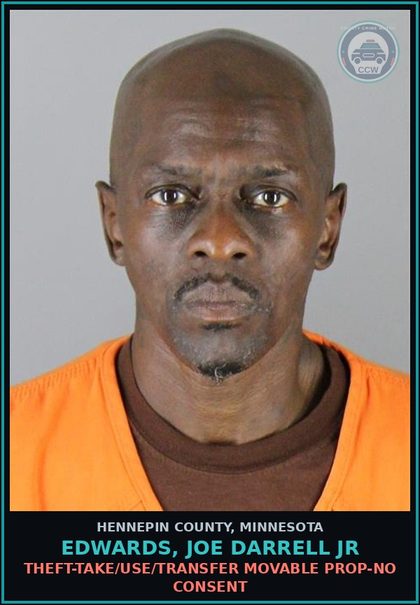 CCW arrest card for EDWARDS, JOE DARRELL JR in Hennepin County: THREATS OF VIOLENCE - RECKLESS DISREGARD RISK