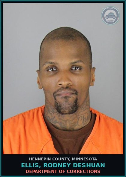 CCW arrest card for ELLIS, RODNEY DESHUAN in Hennepin County: DEPARTMENT OF CORRECTIONS