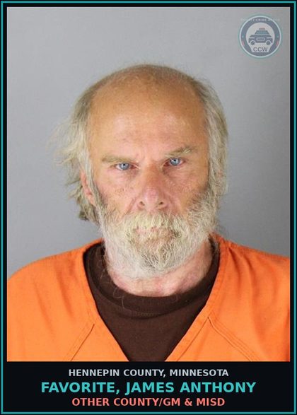 CCW arrest card for FAVORITE, JAMES ANTHONY in Hennepin County: OTHER COUNTY/GM & MISD