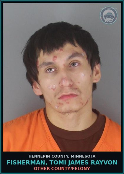 CCW arrest card for FISHERMAN, TOMI JAMES RAYVON in Hennepin County: OTHER COUNTY/FELONY