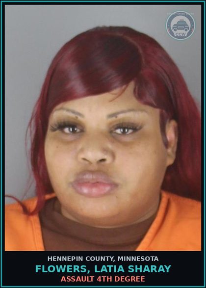 CCW arrest card for FLOWERS, LATIA SHARAY in Hennepin County: ASSAULT 4TH DEGREE