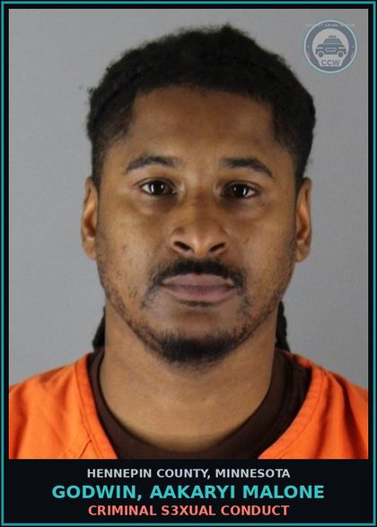 CCW arrest card for GODWIN, AAKARYI MALONE in Hennepin County: CRIMINAL s3xual CONDUCT