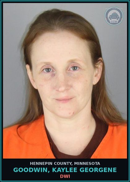 CCW arrest card for GOODWIN, KAYLEE GEORGENE in Hennepin County: DWI