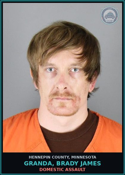 CCW arrest card for GRANDA, BRADY JAMES in Hennepin County: FALSE IMPRISONMENT