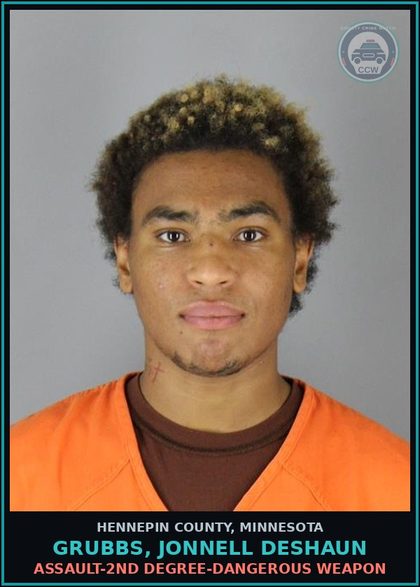 CCW arrest card for GRUBBS, JONNELL DESHAUN in Hennepin County: ASSAULT-2ND DEGREE-DANGEROUS WEAPON