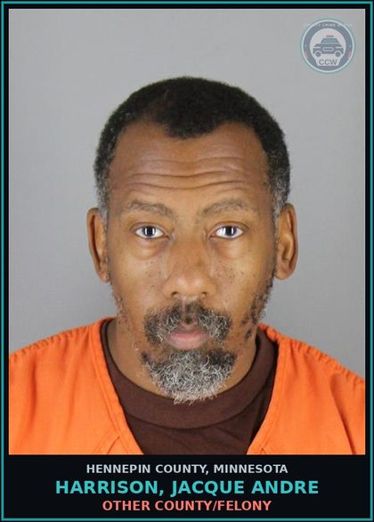CCW arrest card for HARRISON, JACQUE ANDRE in Hennepin County: TRAFFIC-DL-DRIVING AFTER CANCELLATION-INIMICAL TO PUBLIC SAFETY