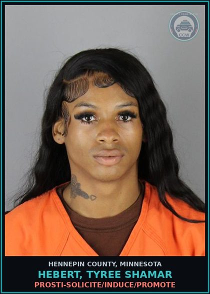 CCW arrest card for HEBERT, TYREE SHAMAR in Hennepin County: Prosti-SOLICITE/INDUCE/PROMOTE