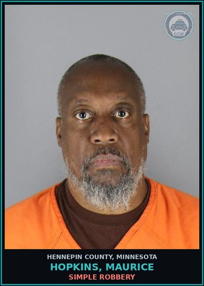 CCW arrest card for HOPKINS, MAURICE in Hennepin County: THEFT-TAKE/USE/TRANSFER MOVABLE PROP-NO CONSENT